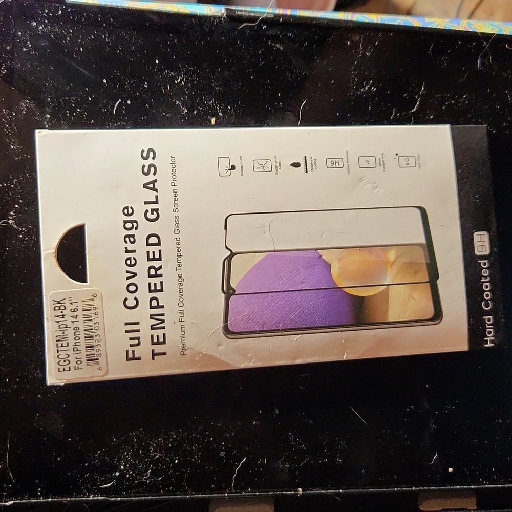 Tempered glass screen protector for iPhone 14